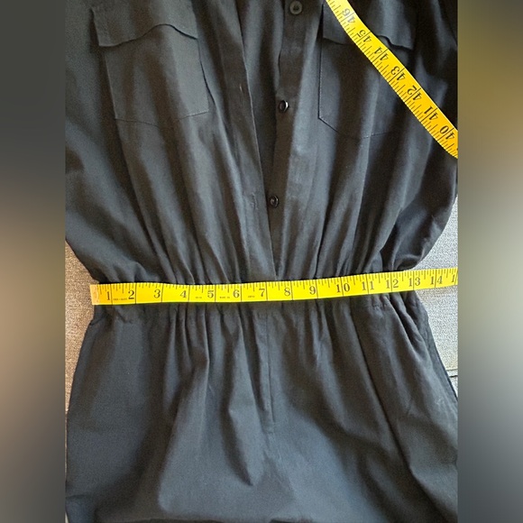 Black Jumpsuit, elastic waist, Size M - Picture 6 of 14